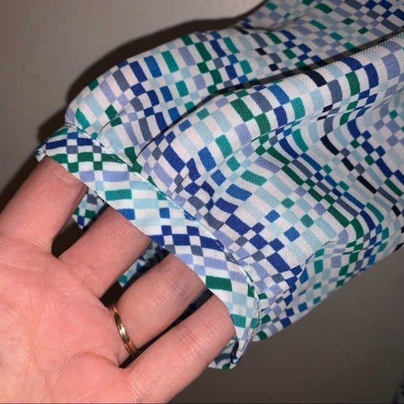 Banana Republic Blue and Green Blouse - Picture 4 of 9